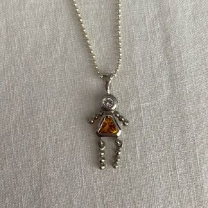 November birthday charm necklace